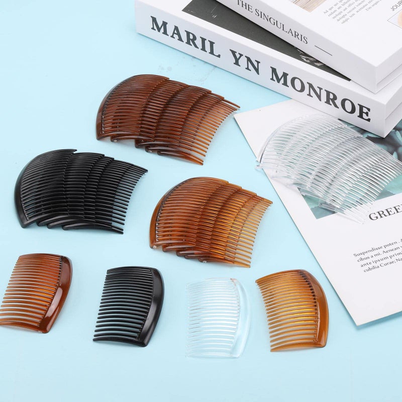 BTYMS 24 Pcs Plastic Hair Side Combs French Twist Comb with 23 Teeth Fine Hair Clips Decorative Hair Combs for Women - Image 4